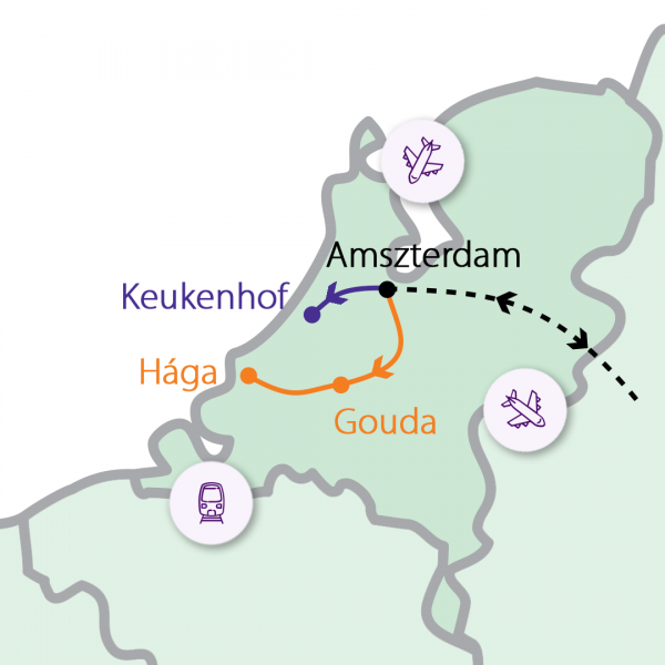 Hollandia repülővel kép