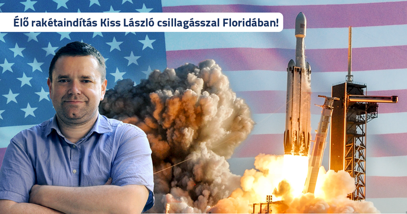 Élő rakétaindítás Kiss Lászlóval Floridában kép