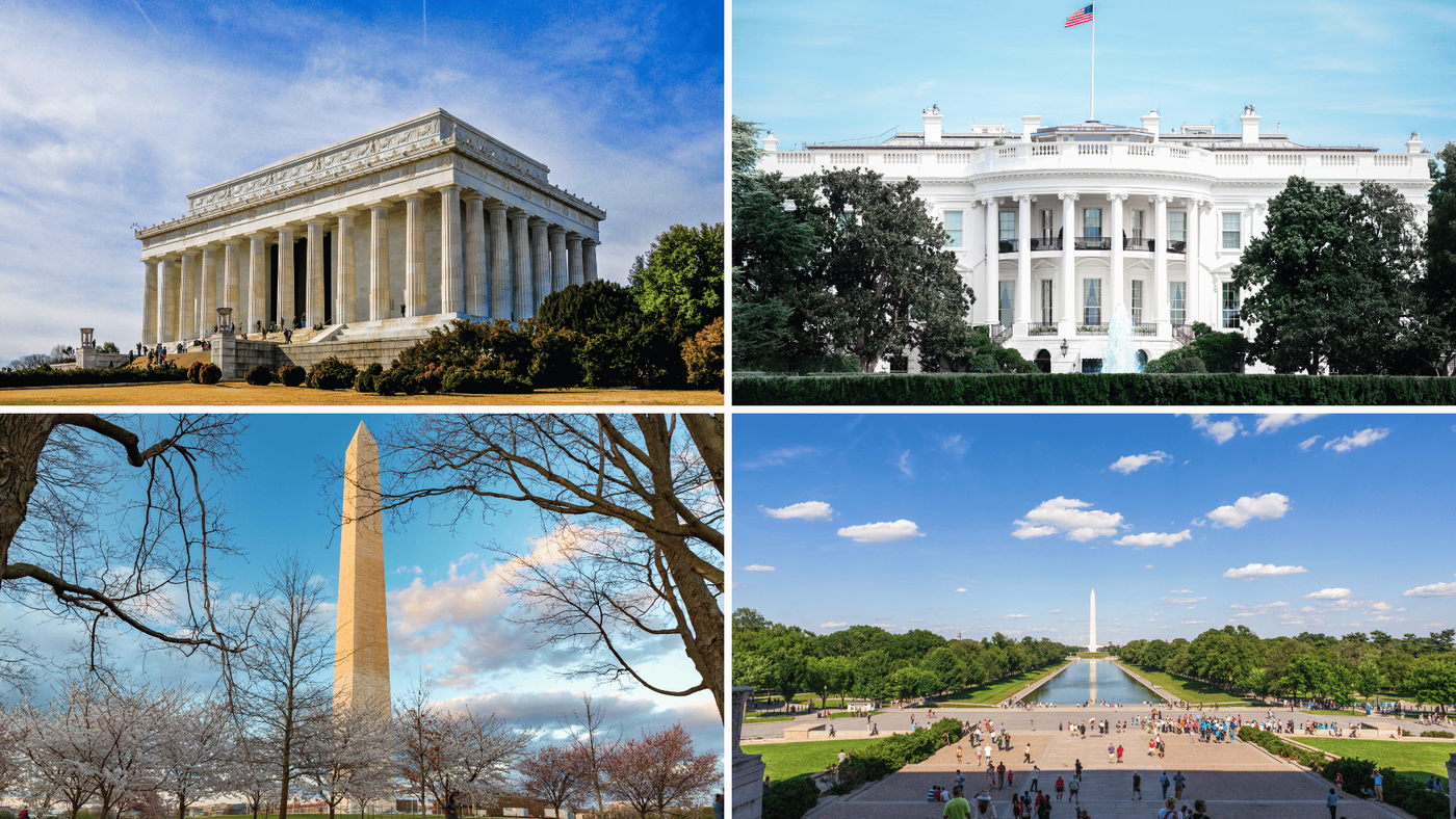 washington dc legnépszerűbb látnivalói lincoln fehér ház washington monument national mall