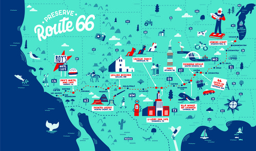 66-os út corvette kabrió utas chicago los angeles amarillo mortons travel