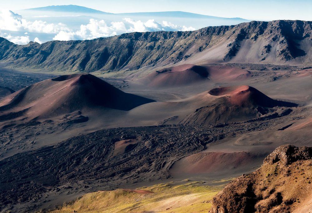 haleakala kráter vulkán hawaii vulcanoes national park